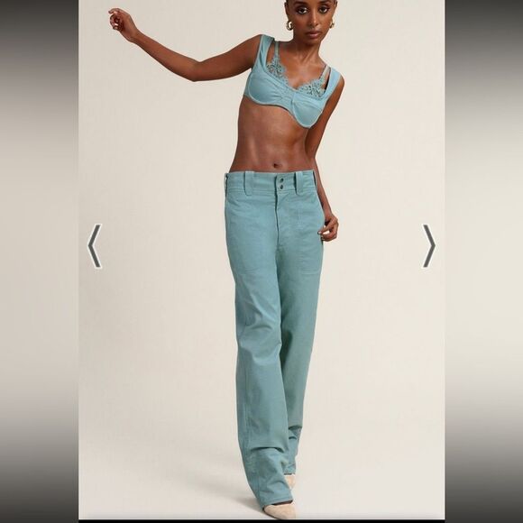 Orseund‎ Iris Women’s M Le Carpenter Pants Parisian Blue Coastal Relaxed Fit New - Picture 5 of 10